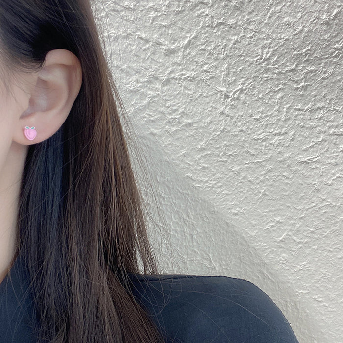 Jewelry WholesaleWholesale S925 Silver Pin Pink Heart Stud Earring Set MOQ≥2 JDC-ES-CF004 Earrings 磁分 %variant_option1% %variant_option2% %variant_option3%  Factory Price JoyasDeChina Joyas De China