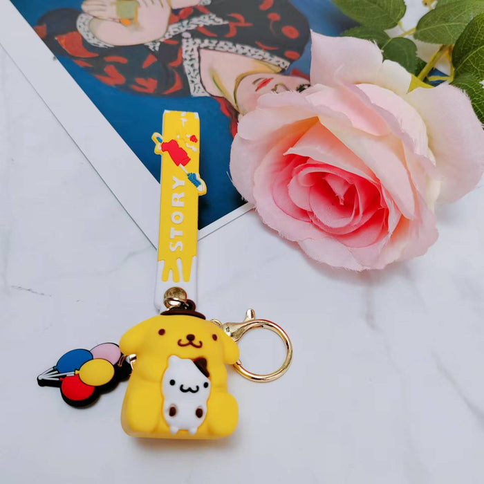 Wholesale keychain pvc cartoon cute bag accessories MOQ≥2 JDC-KC-HuaQ006