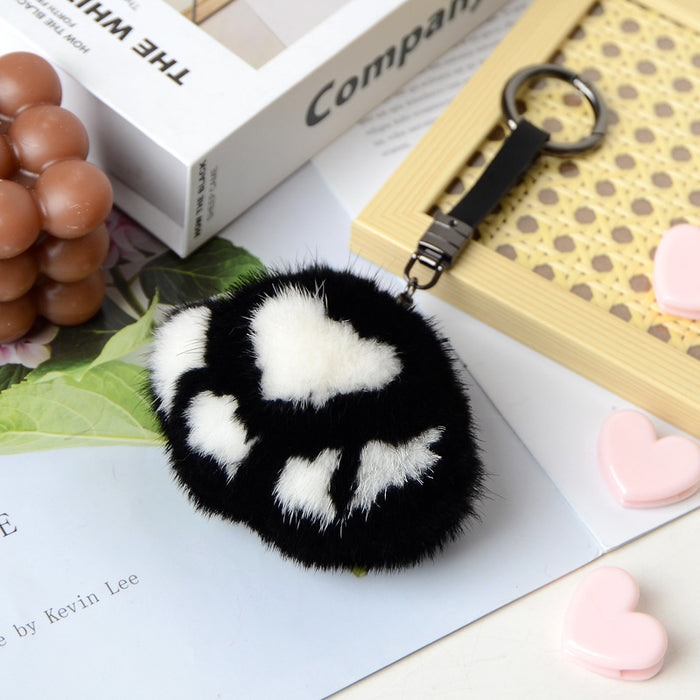 Wholesale Mink Cat's Claw Hair Ball Keychain MOQ≥2 JDC-KC-HGuan002