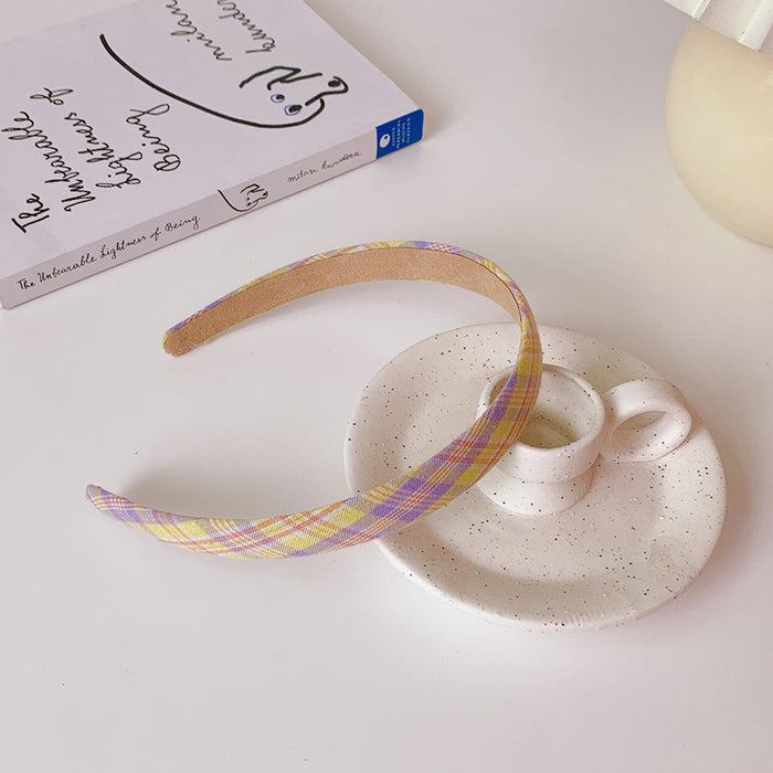 Wholesale headband cloth vitality girl floral plaid MOQ≥2 JDC-HD-SD005
