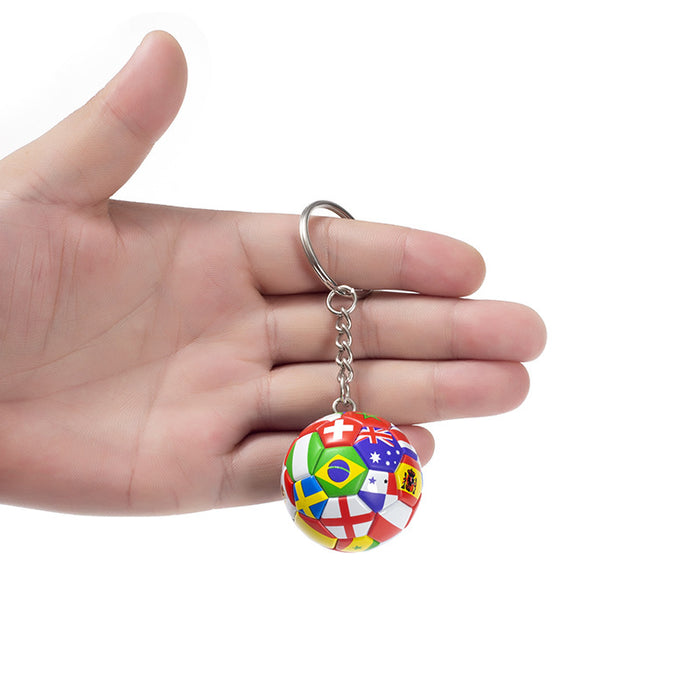 Wholesale mini football pendant keychain bag pendant MOQ≥2 JDC-KC-HLv005