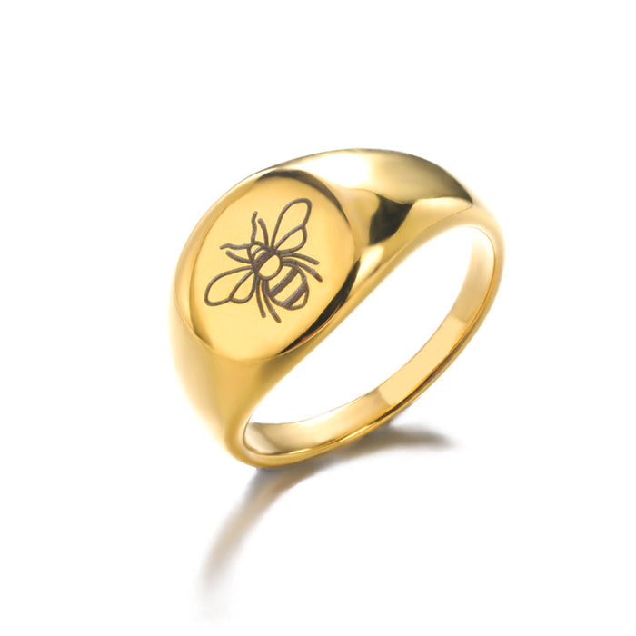 Wholesale Ring Butterfly Bee Moon Universe Stainless Steel  JDC-RS-MJ007
