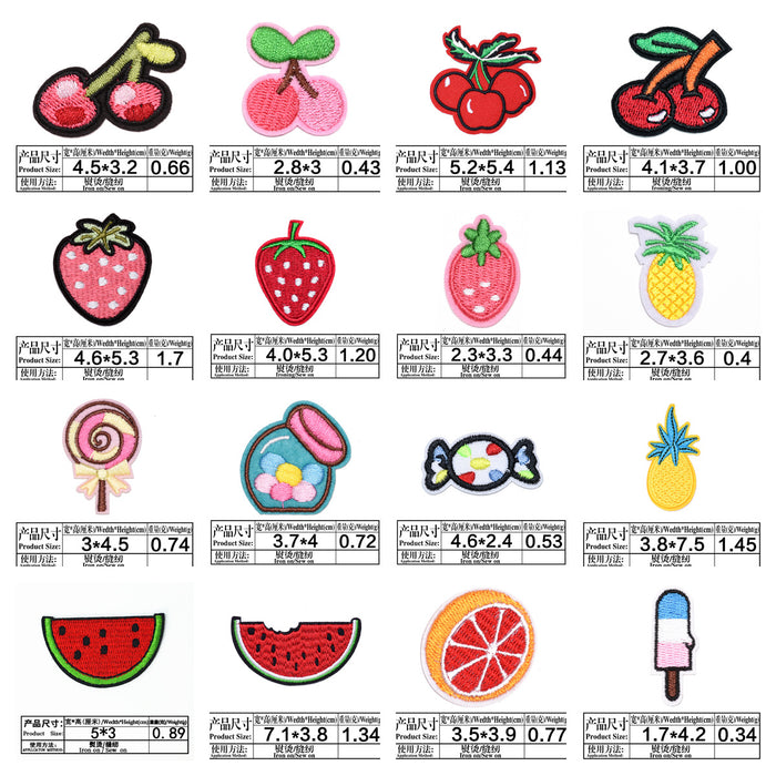 Wholesale Twill Strawberry Lollipop Cloth Sticker JDC-EBY-Lide011