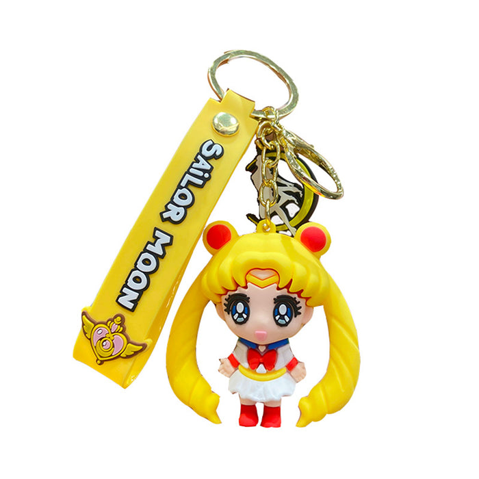 Keychains al por mayor para mochilas Sailor Moon Cartoon Key Chain Pareja Oro MOQ≥2 JDC-KC-YDAO028