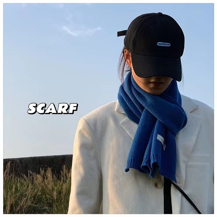 Wholesale Scarf Polyester Cotton Autumn/Winter Soft Thickening Comfortable Solid Color MOQ≥2 JDC-SF-hengc001