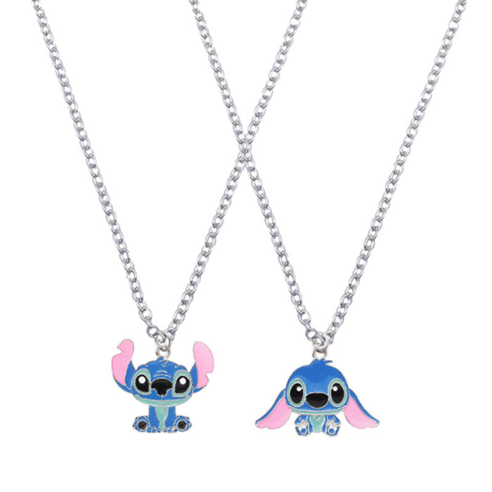 Wholesale fashion cartoon playful cute couple necklace JDC-NE-yousu001