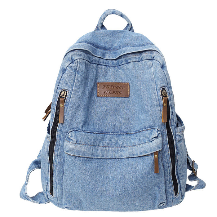 Wholesale Backpack Denim Large Capacity Student Backpack JDC-BP-Zhibei006