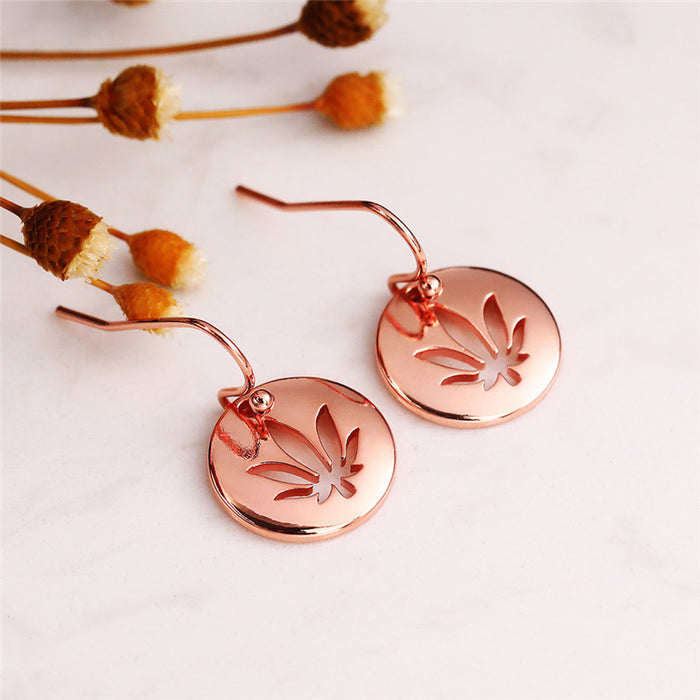 Wholesale Copper Maple Leaf Earrings MOQ≥2 JDC-ES-Caos019