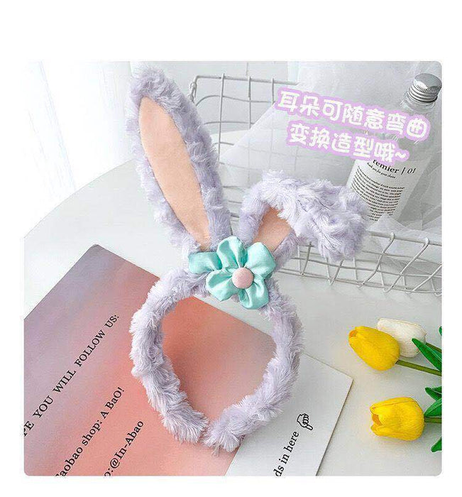 Wholesale headband hairpin hair claw set flash with light headband cute plush rabbit MOQ≥2 JDC-HD-YYang011