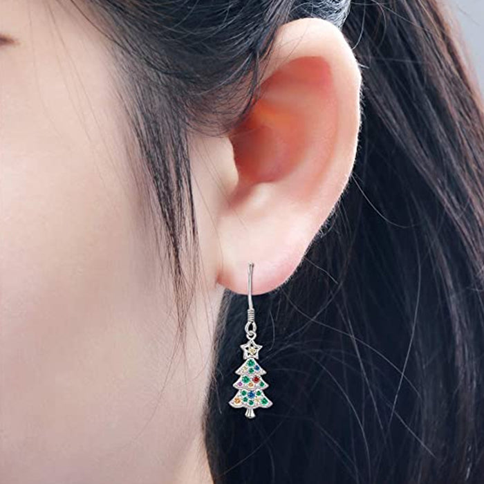 Wholesale Earring Alloy Exquisite Christmas Tree MOQ≥2 JDC-ES-Zhuyue003