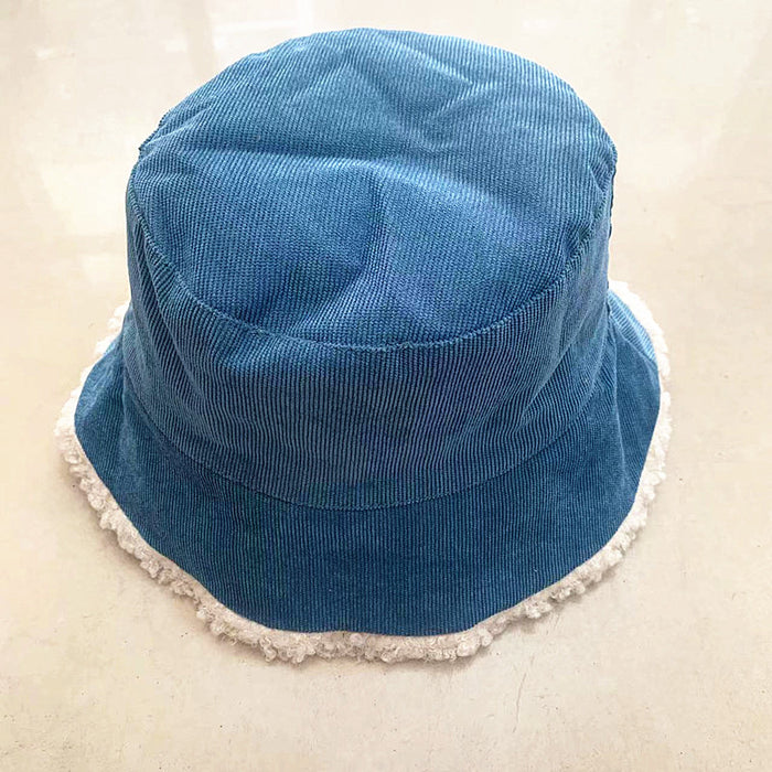 Wholesale Hat Corduroy Thickened Warm Reversible Bucket Hat JDC-FH-RuiT001
