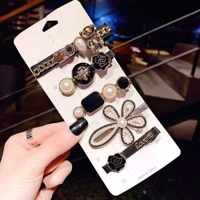 Jewelry WholesaleWholesale feather hairpin 6-Piece set of scissors pearl alloy Hair Clip JDC-HC-YiL001 Hair Clips 艺麟 %variant_option1% %variant_option2% %variant_option3%  Factory Price JoyasDeChina Joyas De China