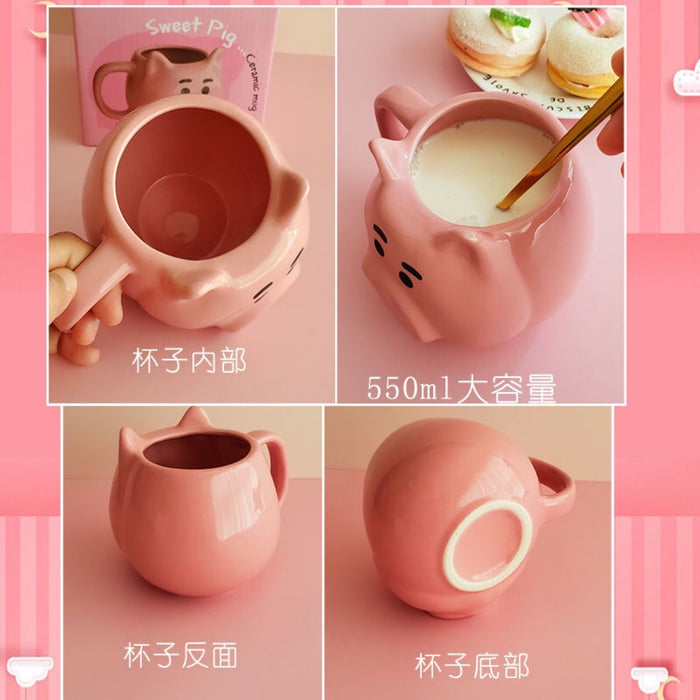 En gros de la pigle céramique tasse tasse tasse de café tasse de tasse de tasse JDC-Cup-Fyuan003