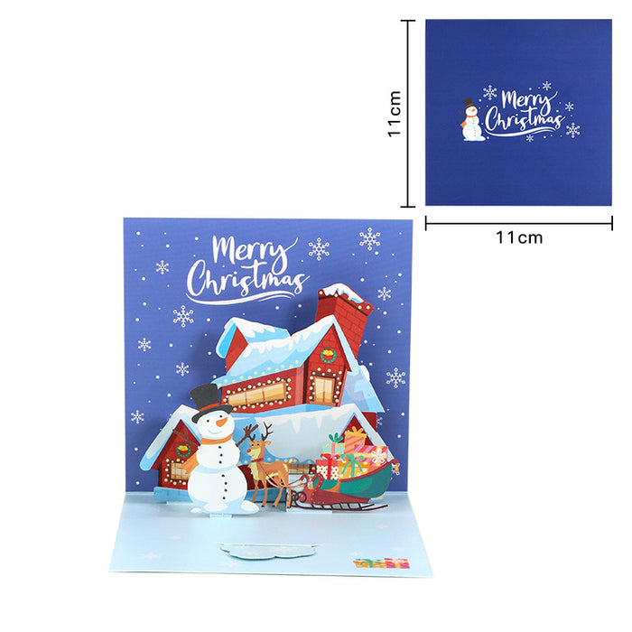 Wholesale Greeting Cards Christmas 3D Paper Carving Ideas MOQ≥2 JDC-GC-LiD007