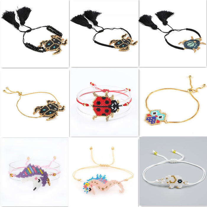Wholesale Miyuki Hand Woven Jewelry Stacked Small Bracelet JDC-BT-GBH119