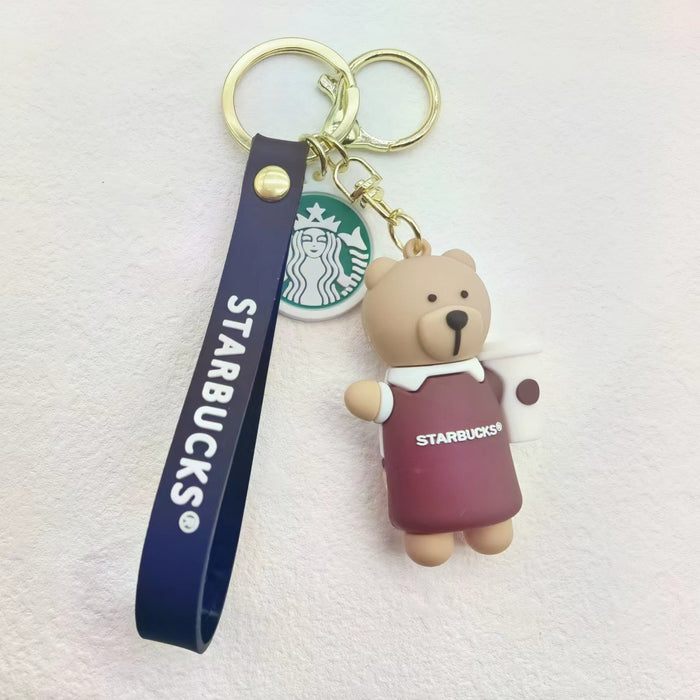 Wholesale Keychains PVC Hardware Cute Cartoon Bear (M) MOQ≥2 JDC-KC-LiangQ002