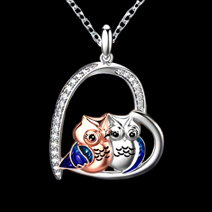 Wholesale Necklace Alloys Owl Heart Cartoon JDC-NE-JYS039