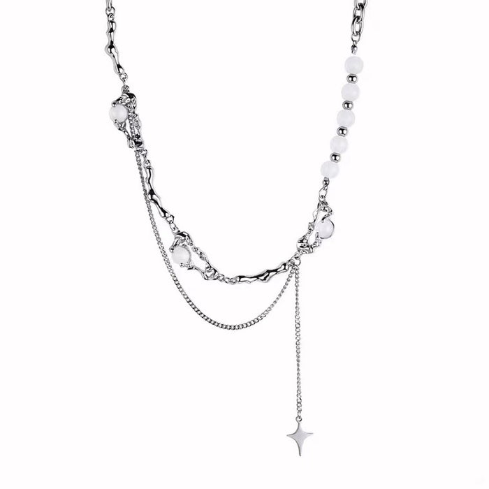 Wholesale Necklace Titanium Steel Star Tassel Pendant JDC-NE-GM009