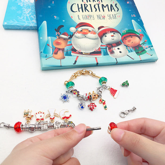 Wholesale Bracelet Alloy Christmas Blind Box Creative Diy Beaded Ornament MOQ≥2sets JDC-BT-ZhongF003