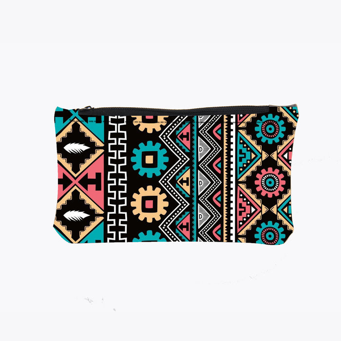 Wholesale Wallet PU Short Ethnic Style Print Zipper MOQ≥3 JDC-WT-Dengxin014
