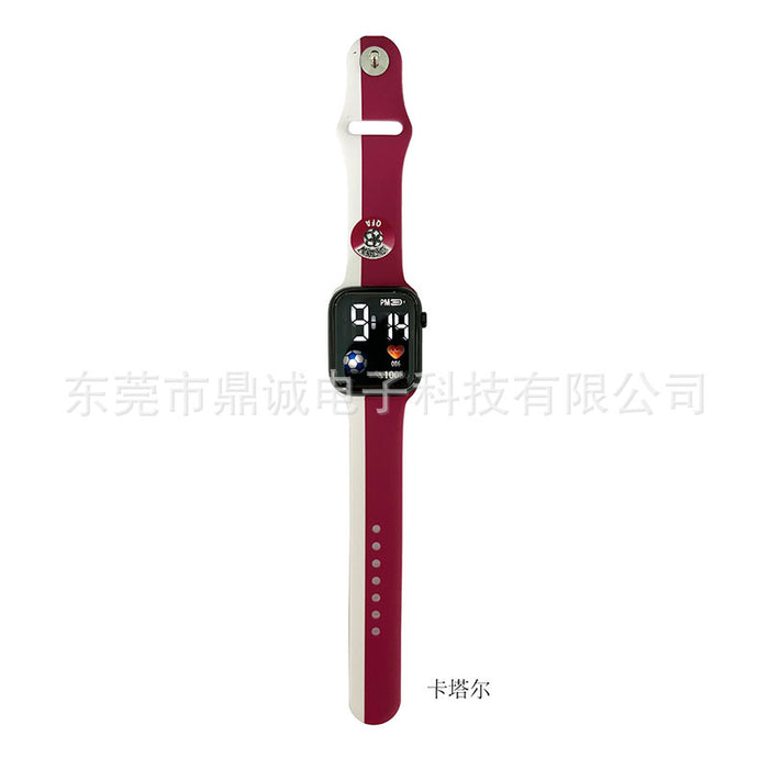 Wholesale Qatar World Cup LED Fan Watch Watches MOQ≥2 JDC-WH-DingChe001