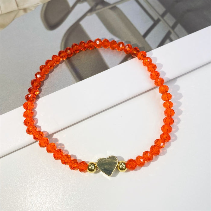 Wholesale Bracelet Crystal Boho Handmade Beaded Heart Chain JDC-BT-QiQi007