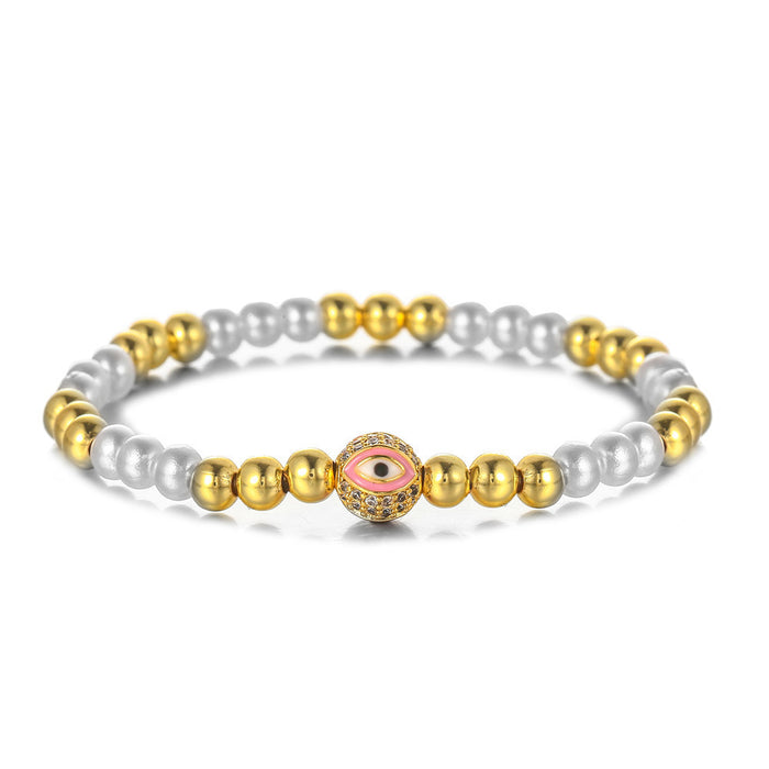 Ensemble de cuivre en or en or, bracelet zircon JDC-BT-ZHUJ015