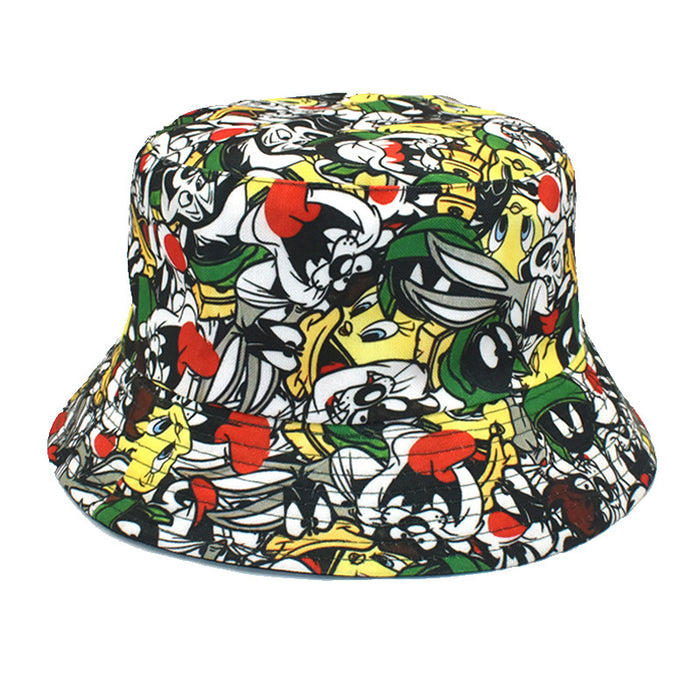 Wholesale hat fabric cartoon football print fisherman hat MOQ≥2 JDC-FH-ShunMa004