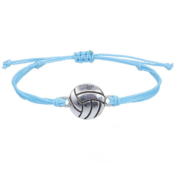Wholesale Bracelet Alloy Wax Line Hand Knit Soccer MOQ≥2 JDC-BT-Yiye031