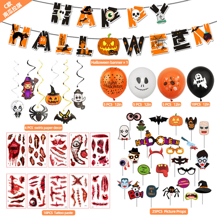 Wholesale Decorations Banner Party Halloween Set MOQ≥10 JDC-DCN-Gexi006