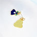 Jewelry WholesaleWholesale S925 Silver Needle Drip Oil Little Girl Asymmetric Stud Earrings (M) JDC-ES-YKT004 Earrings 艺凯特 %variant_option1% %variant_option2% %variant_option3%  Factory Price JoyasDeChina Joyas De China