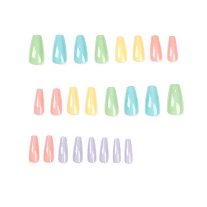 Jewelry WholesaleWholesale Wearing Nail Finished Macaron Color Fake Nail Nail Patch JDC-NS-LFan024 Nail Stickers 乐畈 %variant_option1% %variant_option2% %variant_option3%  Factory Price JoyasDeChina Joyas De China