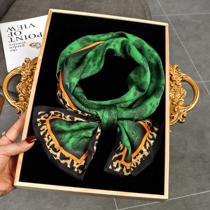 Jewelry WholesaleWholesale Imitation Silk Leopard Print Silk Scarf JDC-SS-KXiu001 Silk Scarf 凯秀 %variant_option1% %variant_option2% %variant_option3%  Factory Price JoyasDeChina Joyas De China