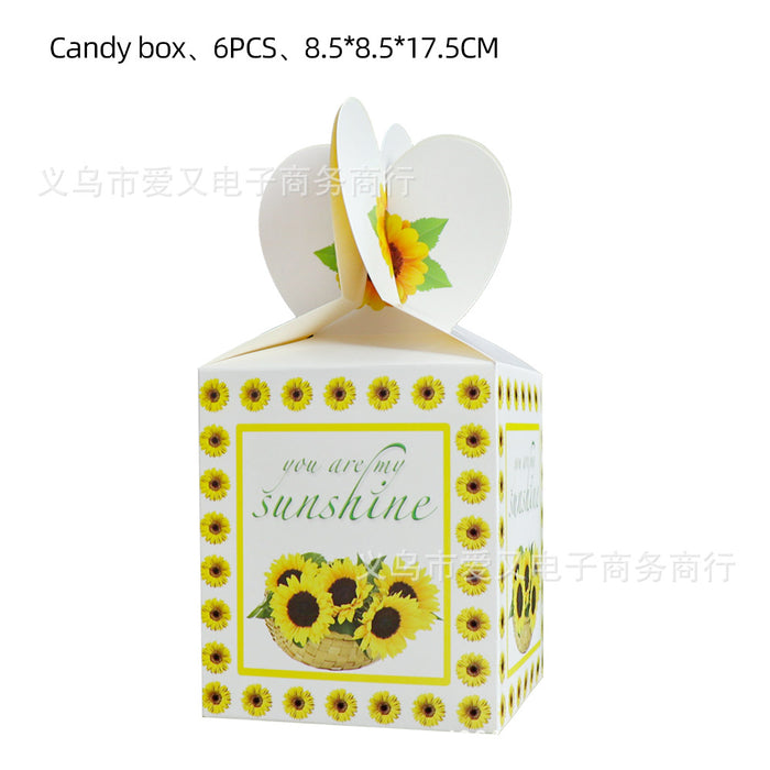 Wholesale Sunflower Summer Themed Birthday Party Cutlery Decoration Set (M) MOQ≥5 JDC-DCN-AiY003