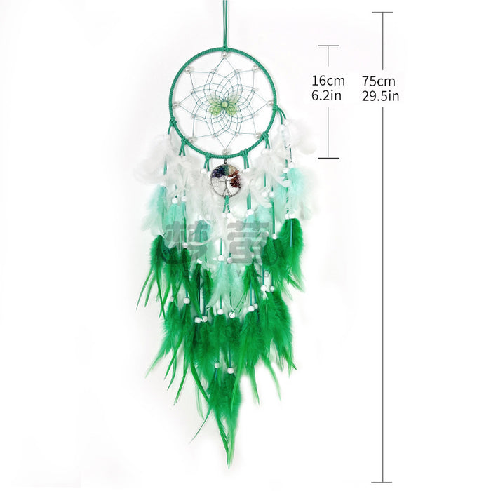 Wholesale Dreamcatcher Iron Ring Feather Rope Bead Tree of Life MOQ≥2 JDC-DC-MYing027