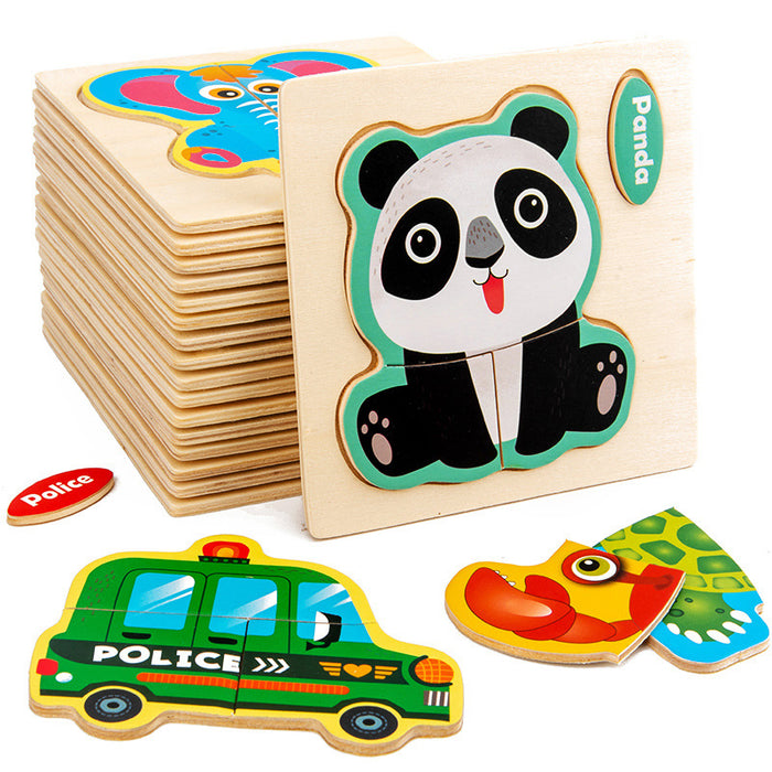 Wholesale Wooden Baby Concentration Training Enlightenment Early Education Puzzle MOQ≥2 JDC-FT-MuB002