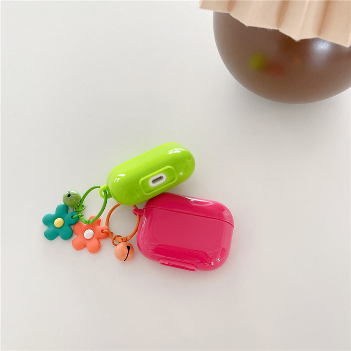 Wholesale Earphone Shell TPU Candy Color Flower Pendant Protective Cover JDC-EPC-ChangR003