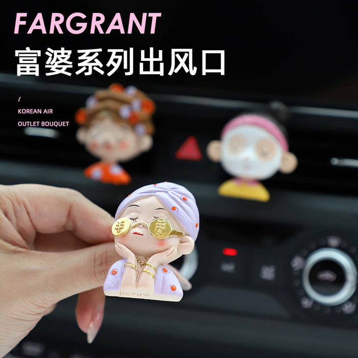 Wholesale Car Accessories Resin Cute Girl Air Outlet Perfume Clip MOQ≥2 JDC-CA-LanYu002