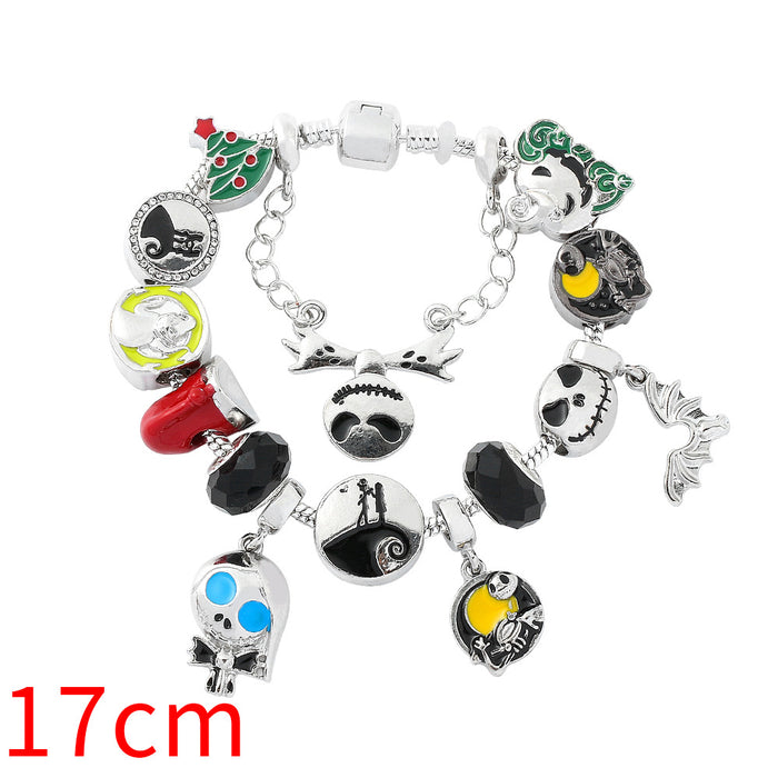 Wholesale Bracelet Alloy Halloween Gift Skull Pendant MOQ≥2 JDC-BT-KeFeng001