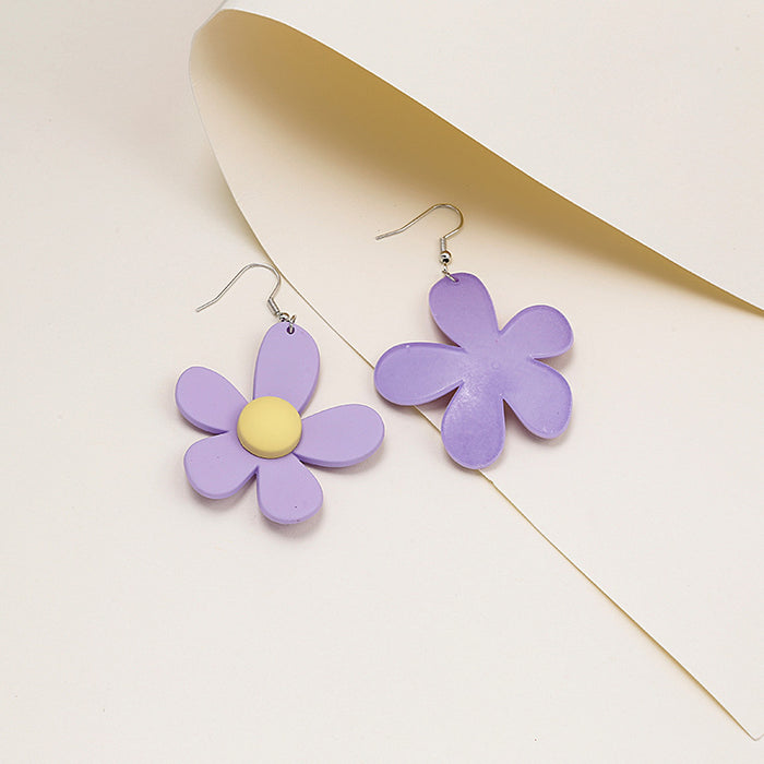 Wholesale Earrings Acrylic Contrast Color Flowers JDC-ES-MDD065