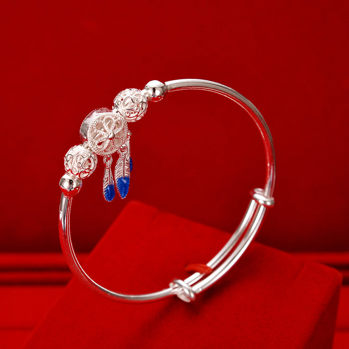 Bracereur de rêve en gros bracelet en cuivre blanc argenté bijoux jdc-bt-yiying001
