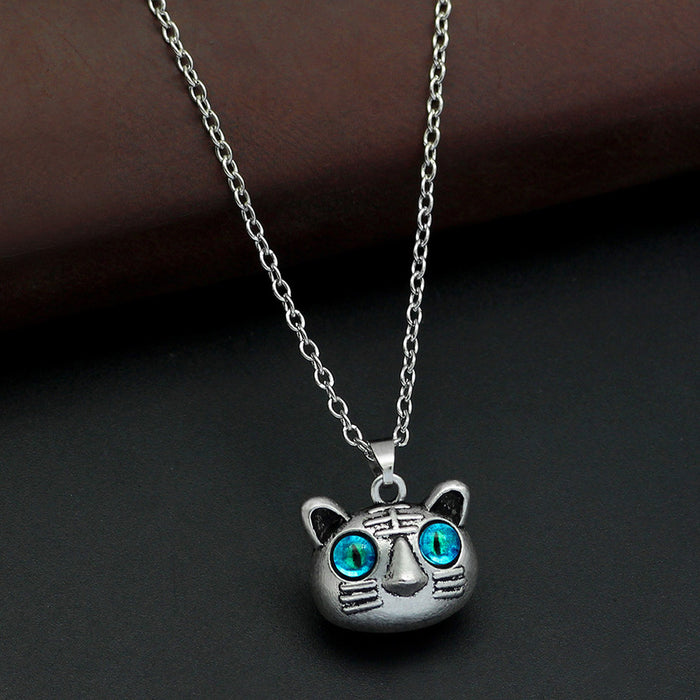 Wholesale Alloy Blue Eye Cat Necklace Fashion Necklace MOQ≥5 JDC-NE-danyin001