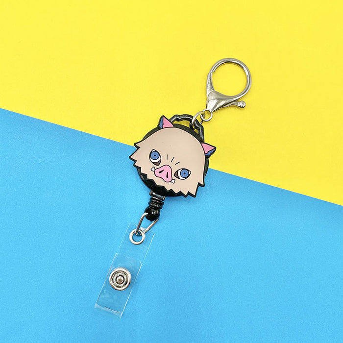Wholesale Keychains Plastic Silicone Cute Cartoon Retractable Pull Buckle Round Cable Puller (M) MOQ≥2 JDC-KC-DKWH003