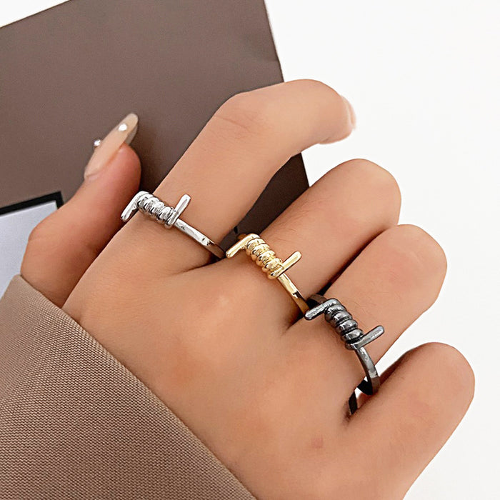 Wholesale Metal Geometric Open Knot Ring JDC-RS-D083