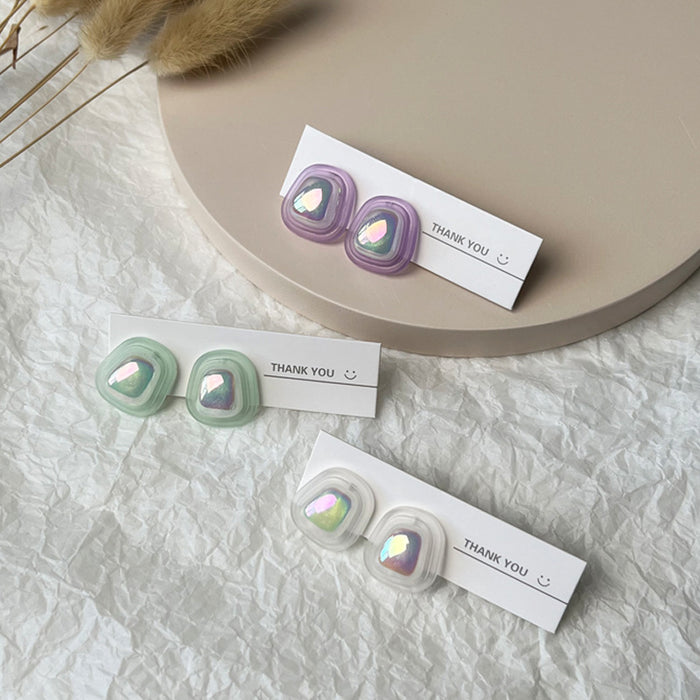 Wholesale Earrings Resin Irregular Colors JDC-ES-GuTe052