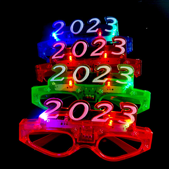Al por mayor 2023 Año Nuevo LED Flash Gafas de iluminación navideña MOQ≥3 JDC-DCN-MCZ001