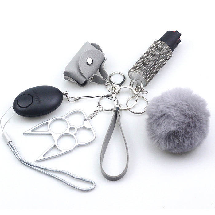 Wholesale Keychains Artificial Leather Plastic Hair Ball MOQ≥2 JDC-KC-ChaoH056
