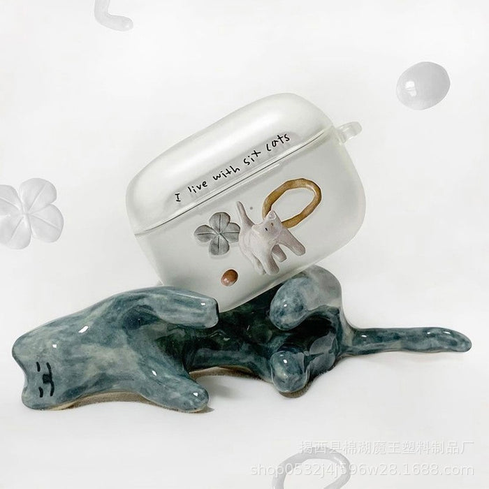 Wholesale Headphone Shell TPU Ceramic Kitten Soft Shell Transparent MOQ≥2 JDC-EPC-MoWang001