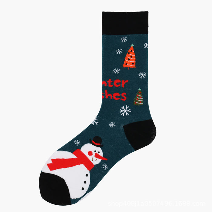 Wholesale Sock Cotton Christmas Socks Breathable Sweat-absorbent Cartoon Cute MOQ≥3 JDC-SK-YWCX001