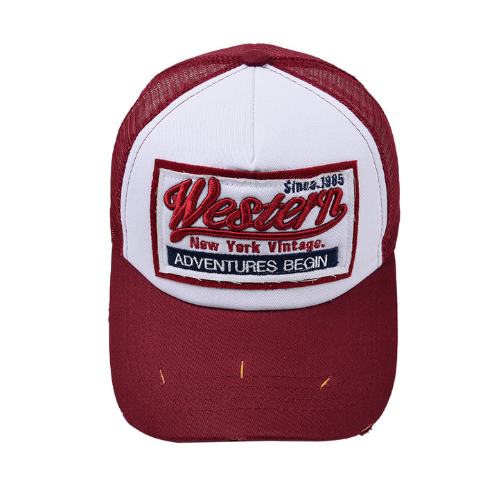 Patch al por mayor Béisbol Mesh Cap Western Hat Moq≥2 JDC-FH-WENR018